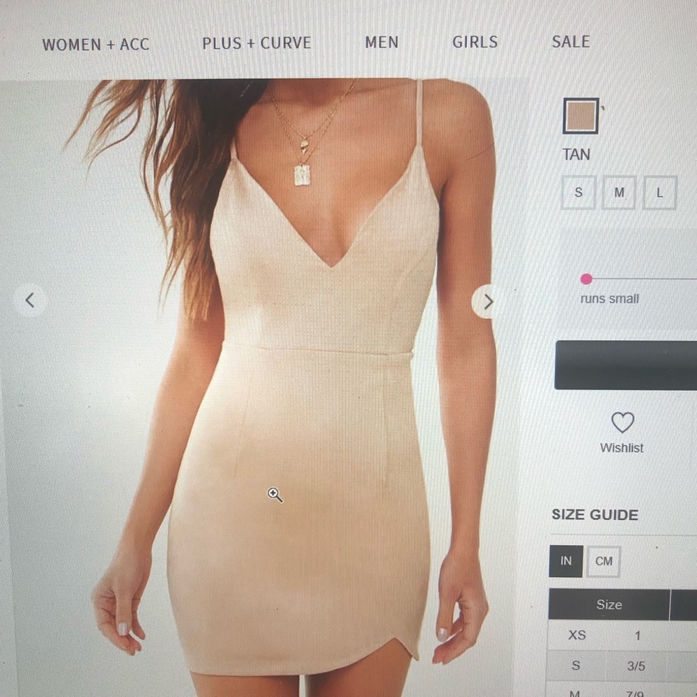 Forever 21 tan mini dress